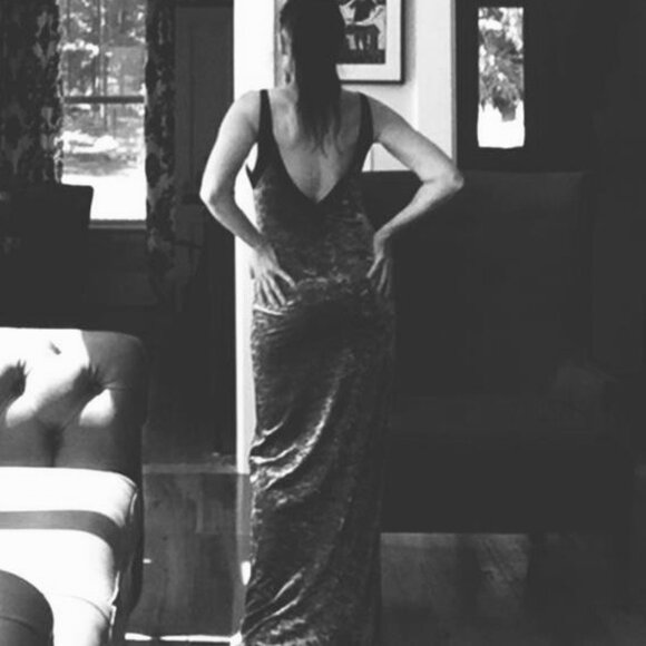 ISO Free People x Lilac Wine Crushed Velvet Maxi Slip Dress Red Size XS - Picture 4 of 5